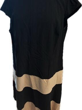 Jones Studio Black and Cream Midi Dress 20w